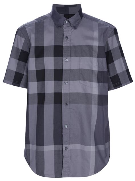 burberry shirt men's short sleeve|burberry gray short sleeve shirt.